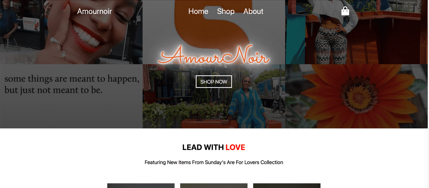 Amournoir.art E-Commerce