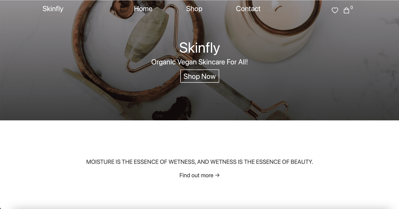 Online E-Commerce Shop for Skincare company